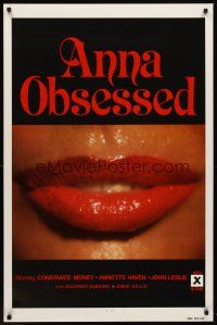 8e036 ANNA OBSESSED 1sh '77 Constance Money, Annette Haven, Jamie Gillis, sexy lips!