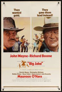 8e075 BIG JAKE 1sh '71 Richard Boone wanted gold but John Wayne gave him lead instead!