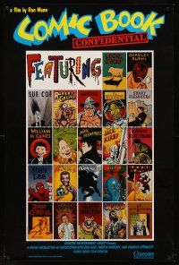 8e138 COMIC BOOK CONFIDENTIAL 1sh '89 cool comic parody art of top artists by Paul Mavrides!
