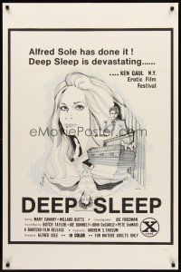 8e172 DEEP SLEEP 1sh '72 Alfred Sole directed, Ashton art of sexy woman!