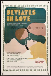 8e176 DEVIATES IN LOVE 1sh '70s art of masochist lovers chained together!