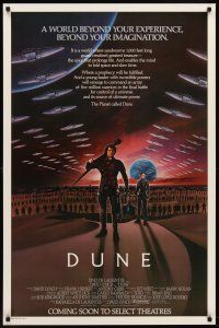 8e203 DUNE advance 1sh '84 David Lynch sci-fi epic, art of Kyle MacLachlan, world beyond imagination