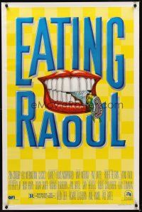 8e215 EATING RAOUL style B 1sh '82 classic Paul Bartel black comedy, great foot-in-mouth art!