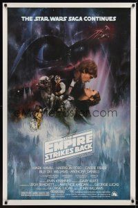8e220 EMPIRE STRIKES BACK 1sh '80 George Lucas classic, GWTW art by Roger Kastel!