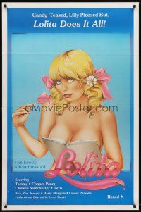 8e226 EROTIC ADVENTURES OF LOLITA 1sh '82 x-rated sexploitation, Ron Jeremy, great super-sexy art!