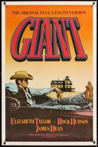 8e288 GIANT 1sh R83 cool image of James Dean sitting, directed by George Stevens!