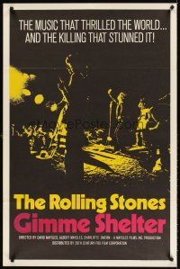 8e289 GIMME SHELTER int'l 1sh '71 Rolling Stones, out of control rock & roll concert!