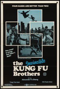 8e371 INVINCIBLE KUNG-FU BROTHERS 1sh '76 Cheh Chang, four hands are better than two!