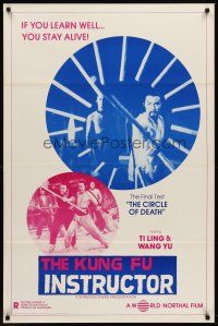 8e395 KUNG FU INSTRUCTOR 1sh '79 Jiao tou, Ti Ling & Wang Yu in kung fu martial arts action!