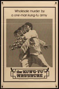 8e398 KUNG-FU MASSACRE 1sh '75 Charles Heung, wholesale murder by a one-man kung-fu army!