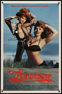 8e446 LUSCIOUS 1sh '80 Samantha Fox & Lisa DeLeeux are sexy redheads, x-rated!