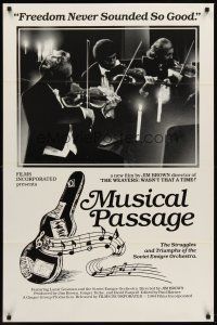 8e506 MUSICAL PASSAGE 1sh '84 Jim Brown directed documentary, Soviet Emigre Orchestra!