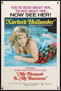 8e509 MY PLEASURE IS MY BUSINESS 1sh '74 sexy Xaviera Hollander, authoress of Happy Hooker!
