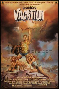8e515 NATIONAL LAMPOON'S VACATION 1sh '83 sexy art of Chevy Chase by Boris Vallejo!