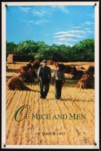 8e537 OF MICE & MEN teaser 1sh '92 Gary Sinise & John Malkovich in John Steinbeck's classic!