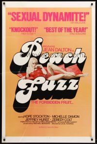 8e557 PEACH FUZZ 1sh '77 introducing sexiest Jean Dalton, the forbidden fruit!