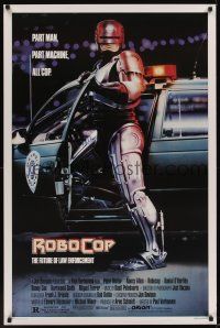 8e623 ROBOCOP 1sh '87 Paul Verhoeven classic, Peter Weller is part man, part machine, all cop!