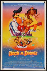 8e625 ROCK-A-DOODLE 1sh '91 Don Bluth's cartoon adventure of the world's first rockin' rooster!