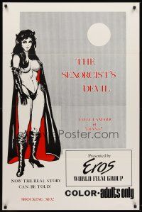 8e665 SEXORCIST'S DEVIL 1sh '74 Ray Dennis Steckler, artwork of sexy woman in cape!