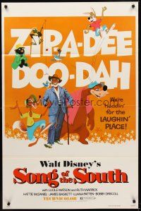 8e690 SONG OF THE SOUTH 1sh R80 Walt Disney, Uncle Remus, Br'er Rabbit & Br'er Bear!