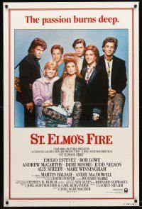 8e702 ST. ELMO'S FIRE int'l 1sh '85 Rob Lowe, Demi Moore, Emilio Estevez, Ally Sheedy, Judd Nelson