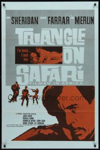 8e820 WOMAN & THE HUNTER 1sh R61 Ann Sheridan's final big screen movie role, Triangle on Safari!