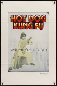 8e824 WRITING KUNG FU 1sh '86 wild image from martial arts action, Hot Dog Kung Fu!