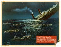 8f281 NIGHT TO REMEMBER English LC '58 English Titanic biography, incredible sinking ship image!