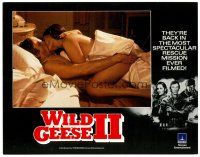8f976 WILD GEESE 2 English LC '85 Scott Glenn in bed passionately kissing naked Barbara Carrera!