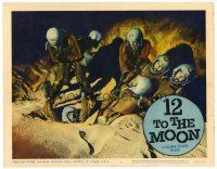 8f289 12 TO THE MOON LC #4 '60 best image of astronauts pulling their companion from quicksand!