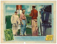 8f306 AFRICAN QUEEN LC #6 '52 Humphrey Bogart on ship about to be hung, directed by John Huston!