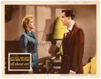 8f312 ALL ABOUT EVE LC #8 '50 close up of Celeste Holm staring at Hugh Marlowe!