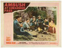 8f316 AMBUSH AT CIMARRON PASS LC #5 '58 Clint Eastwood stares at pretty Margia Dean at campfire!