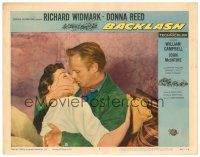 8f340 BACKLASH LC #5 '56 Richard Widmark knew Donna Reed's lips but not her name!