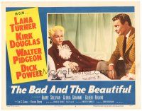 8f341 BAD & THE BEAUTIFUL LC #4 '53 Barry Sullivan looks at pensive movie star Lana Turner!