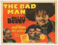 8f177 BAD MAN TC '41 Richard Thorpe, Wallace Beery, Ronald Reagan & Laraine Day!