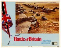 8f352 BATTLE OF BRITAIN LC #3 '69 generals in open cars inspect fleet of planes!