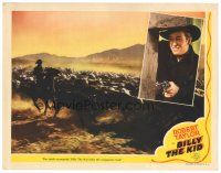 8f368 BILLY THE KID LC '41 Robert Taylor as the outlaw, cool cattle stampede image!