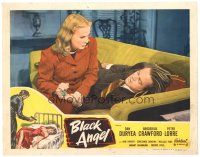 8f369 BLACK ANGEL LC #7 R50 sexy June Vincent with wounded Dan Duryea on couch!