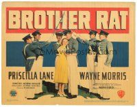8f186 BROTHER RAT TC '38 pretty Priscilla Lane loves military cadet Wayne Morris, Ronald Reagan!
