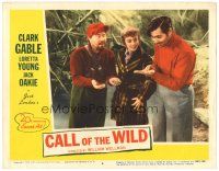 8f402 CALL OF THE WILD LC #6 R53 Jack Oakie & Loretta Young look at Clark Gable's find, Jack London