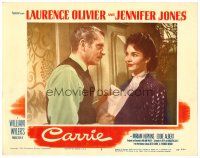8f406 CARRIE LC #5 '52 Laurence Olivier shows letter to Jennifer Jones, William Wyler