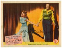 8f425 COVER GIRL LC '44 close up of sexiest Rita Hayworth dancing on stage with Gene Kelly!
