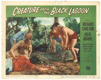 8f278 CREATURE FROM THE BLACK LAGOON LC #6 '54 divers Carlson & Denning catch the monster in net!