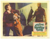 8f434 CURSE OF THE MUMMY'S TOMB LC '64 great close up of two people cowering from the monster!