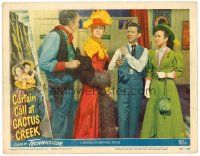 8f436 CURTAIN CALL AT CACTUS CREEK LC #8 '50 Donald O'Connor & Gale Storm watch Walter Brennan!