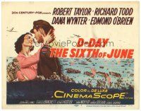 8f195 D-DAY THE SIXTH OF JUNE TC '56 Robert Taylor & sexy Dana Wynter in WWII!
