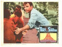 8f452 DEVIL AT 4 O'CLOCK LC '61 close up of Frank Sinatra helping children escape volcano!