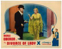 8f461 DIVORCE OF LADY X LC '38 Binnie Barnes in pretty dress points finger at Ralph Richardson!