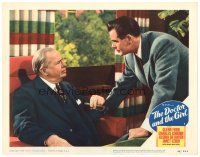 8f462 DOCTOR & THE GIRL LC #8 '49 Glenn Ford leans over to speak with Charles Coburn with cigar!